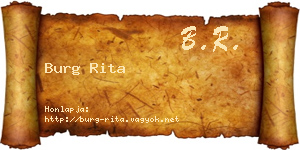 Burg Rita névjegykártya